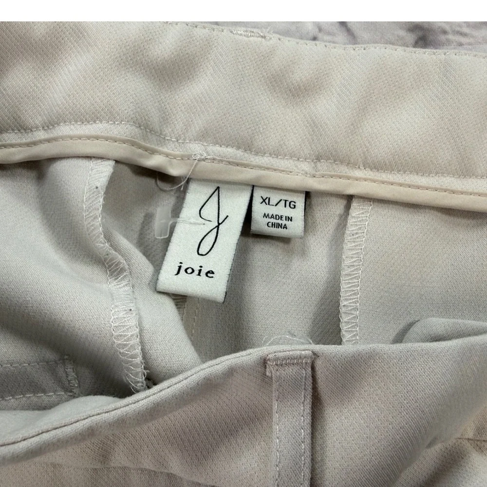 Joie Trousers Womens XL Beige Good Wide Leg Recycled Blend Professional
